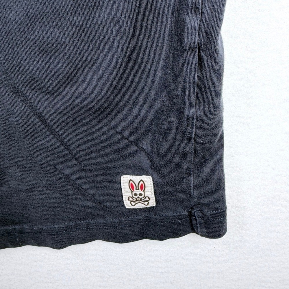 Psycho Bunny Mens Navy Blue Pima Cotton Long Sleeve Graphic Logo T-Shirt Size 8 - Picture 4 of 9